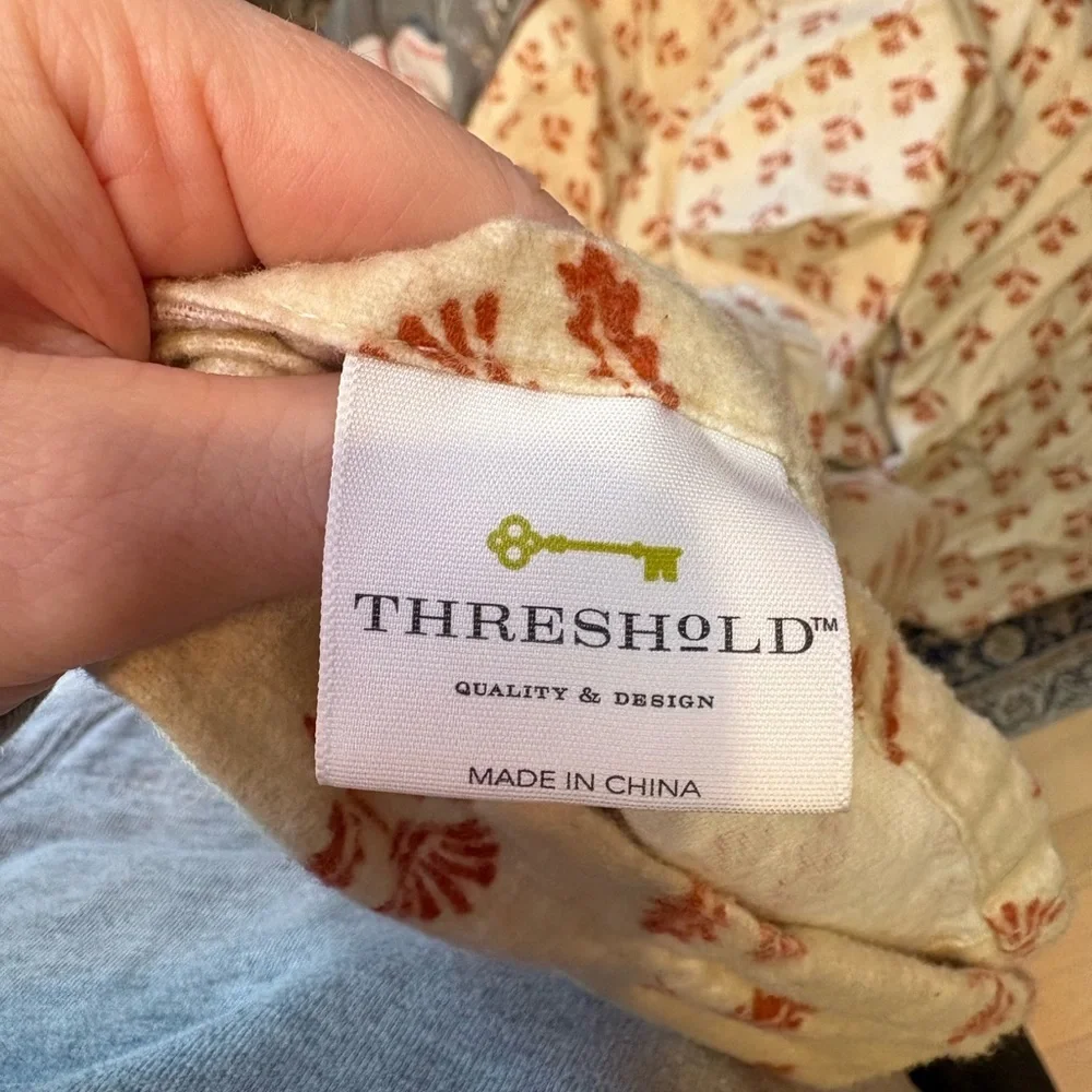 Target Threshold Flannel Fitted Sheet & Top Sheet Size Twin 100% Cotton Made